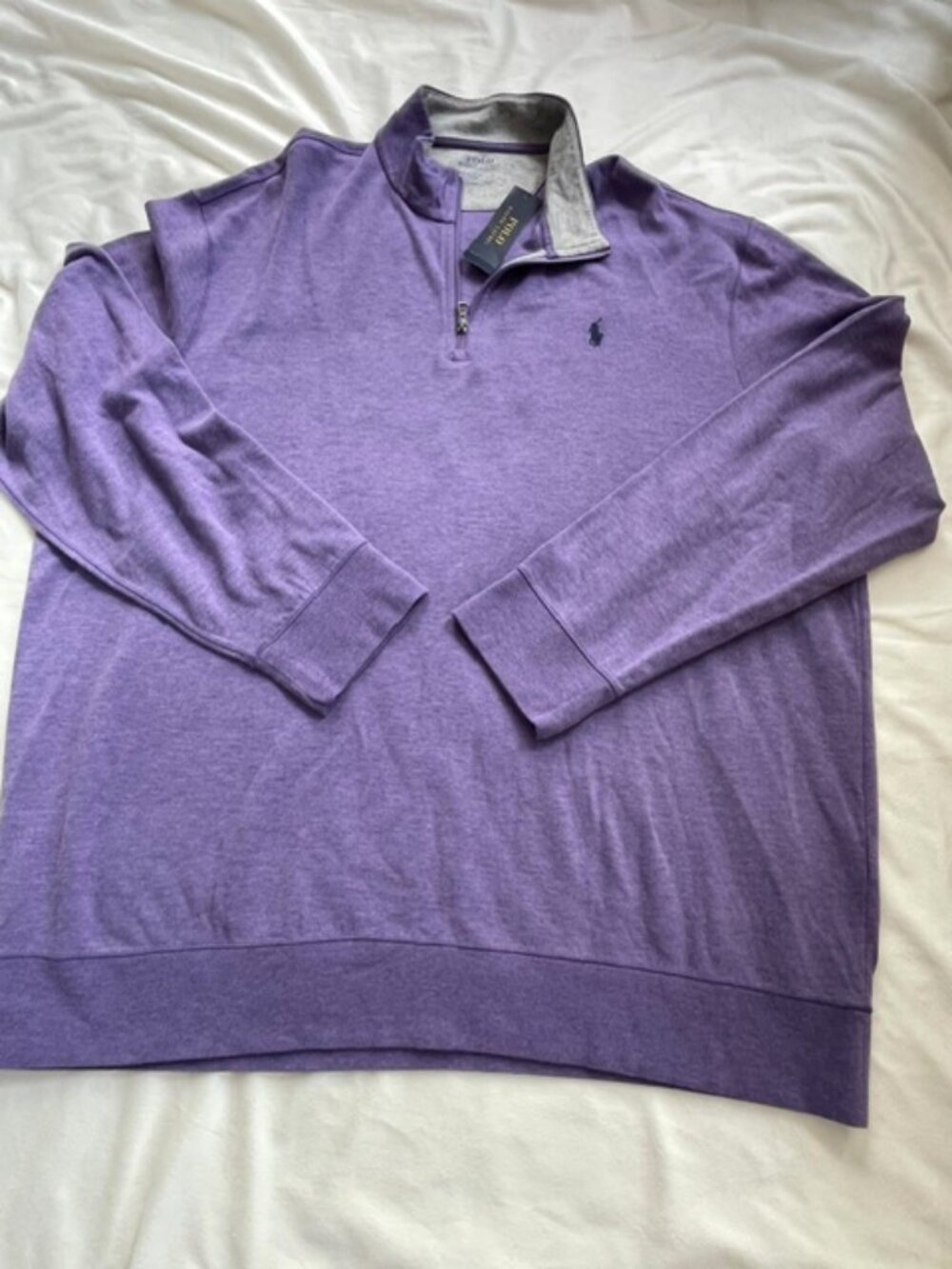 Polo Ralph Lauren Men's Performance Pullover Polo Shirt, Purple, Size XXL, 41381